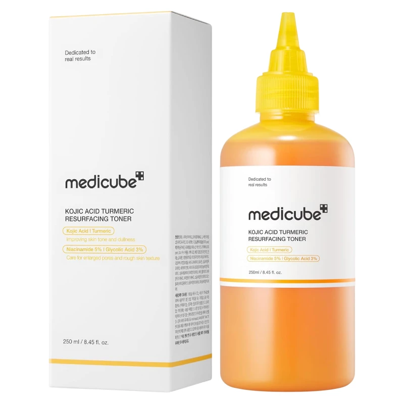 تونر ترمیم کننده و روشن کننده کوجیک اسید و زردچوبه مدی کیوب Medicube حجم 250 میل