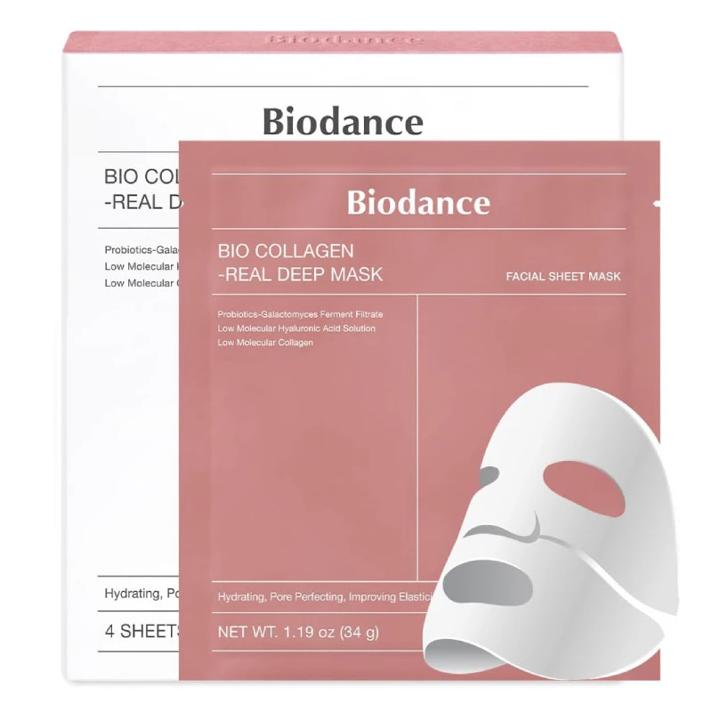 ماسک صورت ضد چروک و سفت کننده بایودنس Biodance مدل Bio Collagen اصل بسته کامل